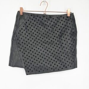 LAMARQUE Studded Leather Mini Skirt Size 4